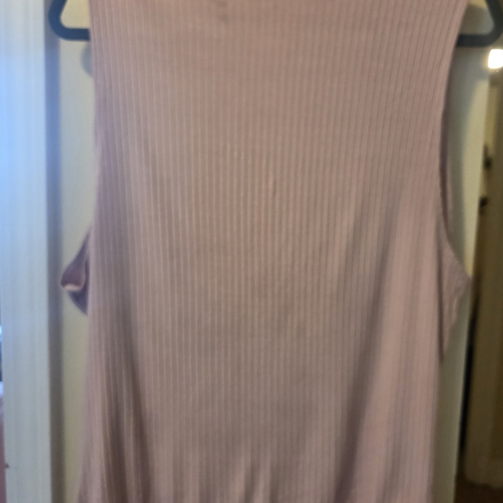 Sleeveless Pink Ribbed Top - Picture 4 of 6